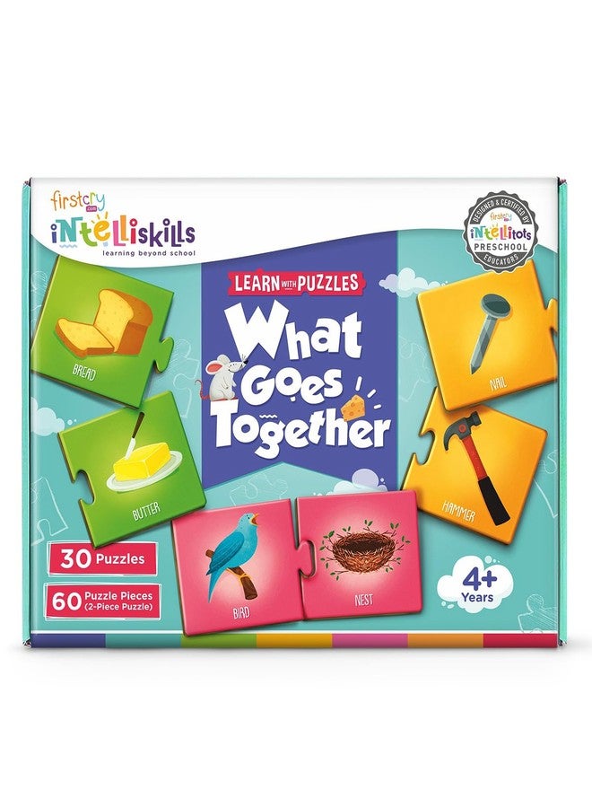 FIRSTCRY INTELLISKILLS أحجية الصور المقطوعة المميزة من فيرست كراي إنتليس سكيلز، 60 قطعة، للأطفال | طريقة ممتعة لتعلم القوافي | أحجية أرضية للأطفال | لعبة تعليمية | هدايا | معتمدة من BIS | 3 سنوات فما فوق - Image 1